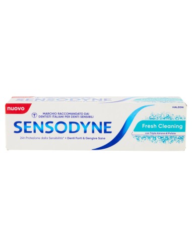 Sensodyne Dentifricio - 75ml - Fresh Cleaning - Con Tripla Azione Di Pulizia